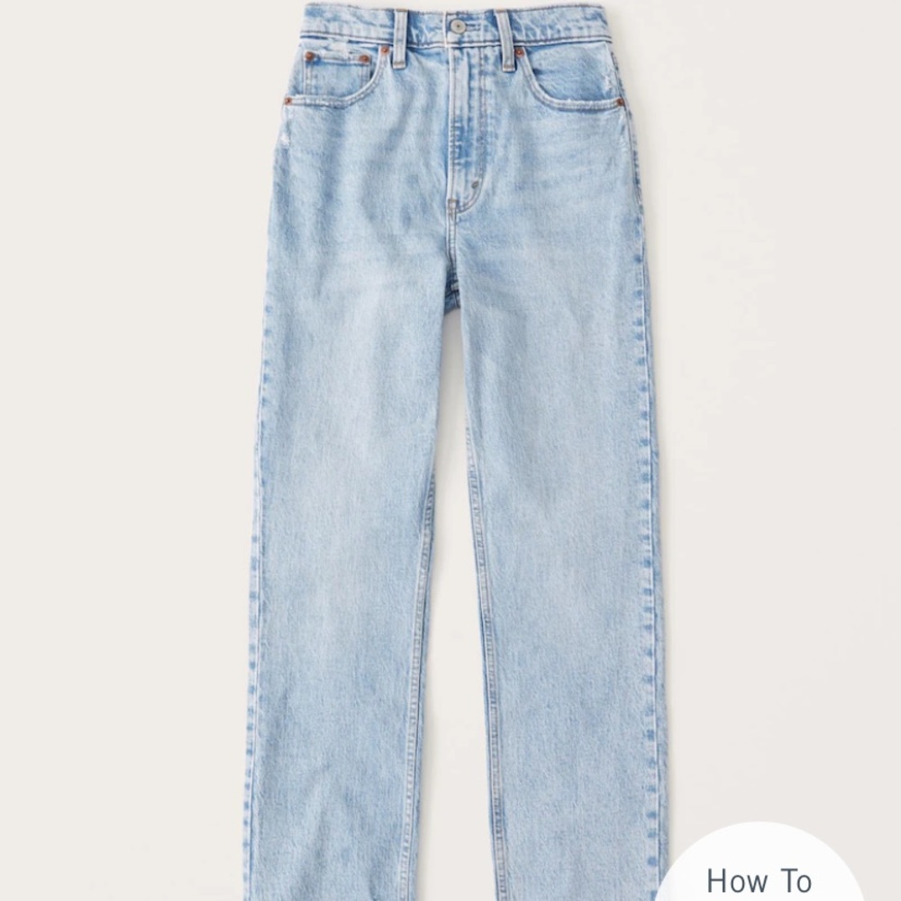 Abercrombie 90s Ultra High Rise Straight Jeans